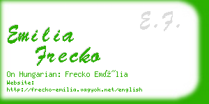 emilia frecko business card